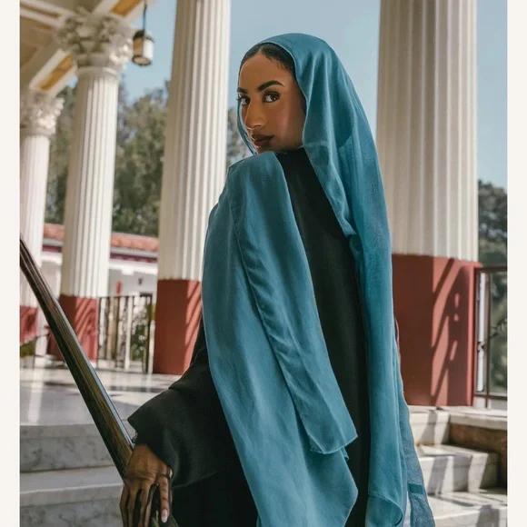 VELA Scarves - Meadow Teal - Standard Size - Picture 3 of 4